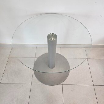 Skleněný kulatý stolek průměr 80cm - 2