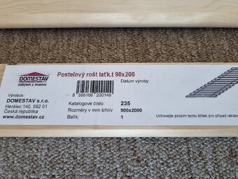 Postelový laťový rošt 90x200 - smrk - 2