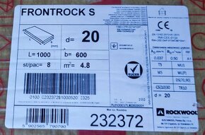 Rockwool Frontrock S 20 mm - čedičová minerální izolace - 2