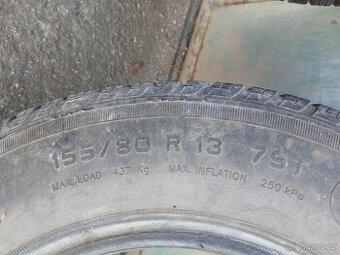 letni pneu vranik 155/80 R13 se vzorkem 4,5mm - 2