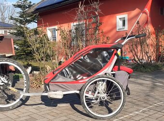Kočárek za kolo a běžky chariot 4 v 1 +miminkovník - 2