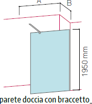 sprchová stěna bezrámová fix 85cm - nová - 2