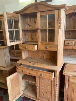 Vitrína borovice Masiv dvoje dveře - 2