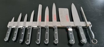 621 - Sada 9ks nožů + ocílka + magnetický držák na zeď - 2