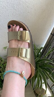 Dámské zlaté pantofle Birkenstock 38 - 2