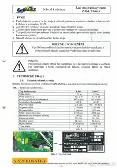 Prodám bubnovou sekačku SaMaSZ Z 064 - 135cm - 2