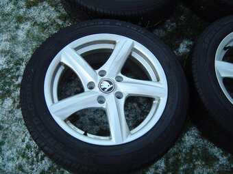 4X ZIMNÍ HLINÍKOVÁ KOLA ŠKODA OCTAVIA III,II 205/55 R16 . - 2