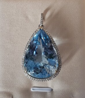 DIAMANTOVÝ PŘÍVĚSEK TOPAZ 53.63ct SWISS BLUE BRILIANTY - 2