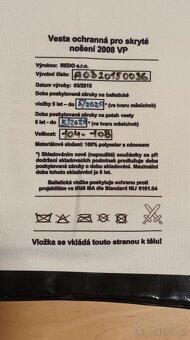 Ochrranná vesta pro skryté nošení VP - 2