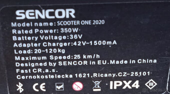 Prodám elektro koloběžku Sencor Scooter One 2020 - 2