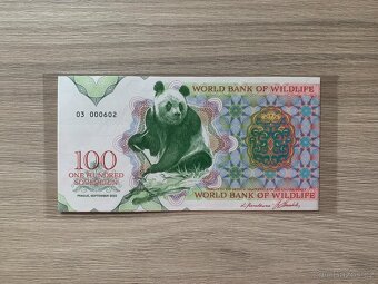 100 sovereign bankovka Panda cislo 03 000602 - 2