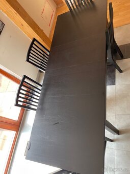 Jídelní rozkládací stůl IKEA + 6 židlí - 2