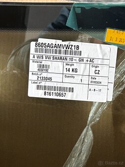 Čelní okno VW Sharan 2010+ - 2
