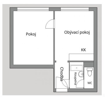 Pronájem bytu 1+1 – Kmochova, Severní Terasa,po rekonstrukci - 2