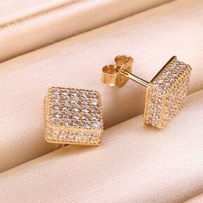 LUXUSNÍ NÁUŠNICE S DIAMANTY / 18k ZLATO - 2