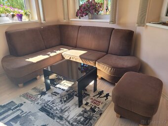 Rohová sedací souprava hnědá - Kika - 2