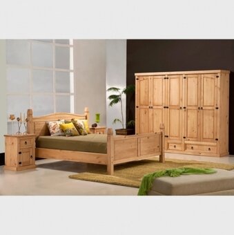 Dřevěná skříň 5dveřová CORONA vosk 162819 - 2