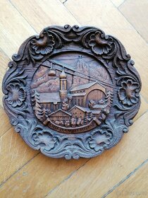 Masivní dřevěné talíře - vyřezávané a vypalované - 2