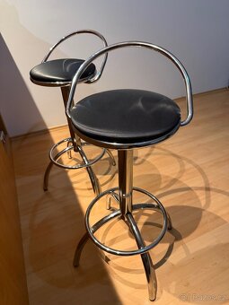2 kovové barové židle - 2