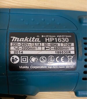 Elektrická příklepová vrtačka Makita HP1630 - 2