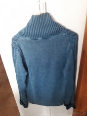 Nový pán. svetr na knoflíky (kardigan) džínové barvy  vel. M - 2