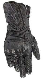 Dámské rukavice na motorku Alpinestars SP-8 černé kozí kůže - 2