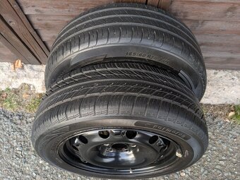 Kompletní kola: plech. disky + letní pneumatiky 185/60 R15 - 2