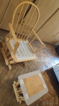 Houpaci kojenecke kreslo s podnozkou - 2