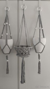 MAKRAMÉ - ZÁVĚS NA KVĚTINÁČ -SLEVA - 2