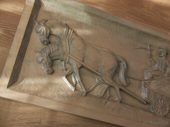 Obraz dřevěný zlacený rám - krásný starý obraz.. - 2