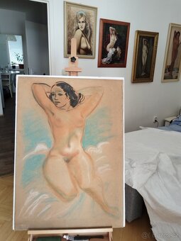 obraz NÁDHERNÁ KRÁSKA, AKT, 104x74cm, Jaroslav Štika - 2
