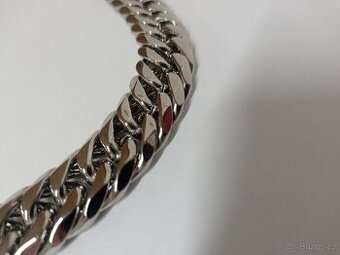 NOVÝ robustní pánský náhrdelník CUBAN Silver steel š. 16 mm - 2