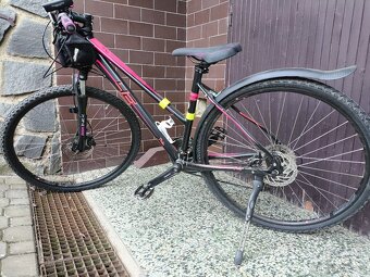 Prodám horské kolo 4EVER PULSE DISC černá/růžová - 2