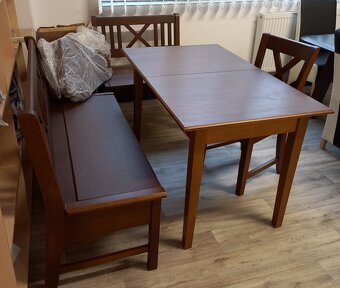 rohový jídelní dřevěný set z bukového dřeva Berlin - 2