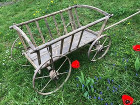 Dřevěný vozík žebřiňák - 2