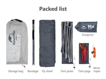 ultralehký ultralight 1kg stan Naturehike VIK 1,15D nylon - 2