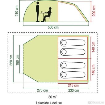 Rodinný stan - Coleman Lakeside 4 Deluxe - 2