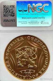 Zlatý československý 10 dukát Karel IV. 1978 NGC MS65 - 2