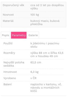 Rostoucí židle - 2