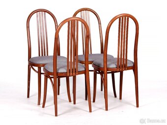 4x jídelní židle TON s vysokým opěradlem, TOP stav. - 2