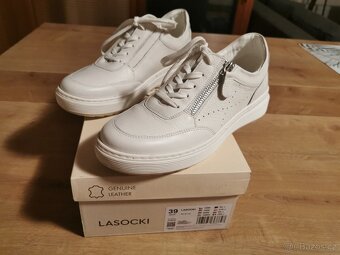 CELOKOŽENÉ TENISKY bílé - 2