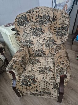 Rozkládací gauč + křesla Ušák - 2