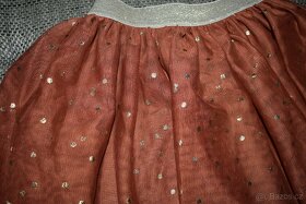 Tylová sukně se zlatými puntíky H&M, 128/134/140 - 2