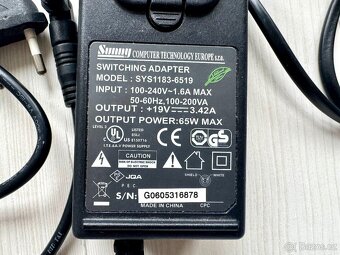Adaptér / zdroj na notebook s napájecím kabelem 19V 65W kone - 2