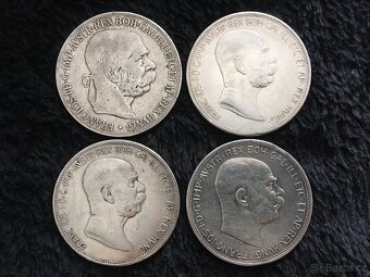 4 kusy 5 korun Rakousko Uhersko, každá mince jiná - 2