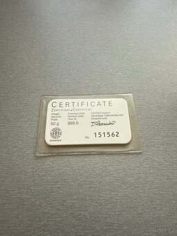 Zlatý slitek 50 g Argor-Heraeus - 2