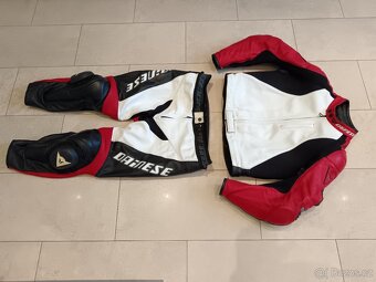 Dainese Race-Pánská kožená moto kombinéza,dvoudílná-zkracená - 2