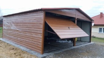 Plechová garáž 6x6m - 2