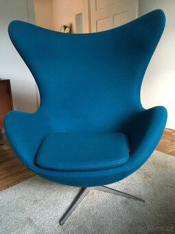 Originální křeslo Fritz Hansen Egg Egg petrolejové barvy Arn - 2