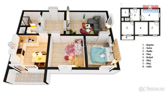 Prodej bytu 3+1, 66 m², Ostrava, ul. Sládkova - 2